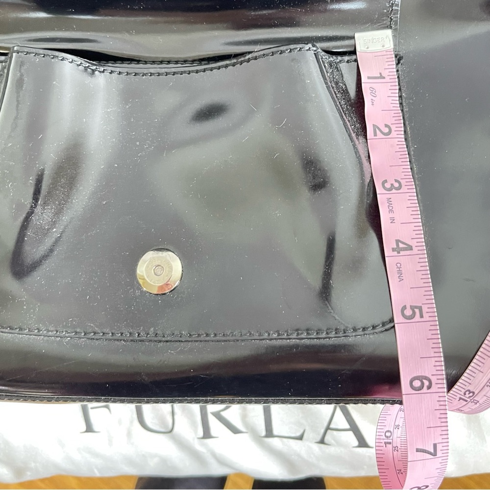 FURLA Vintage Black Leather Shoulder Bag - Picture 7 of 16